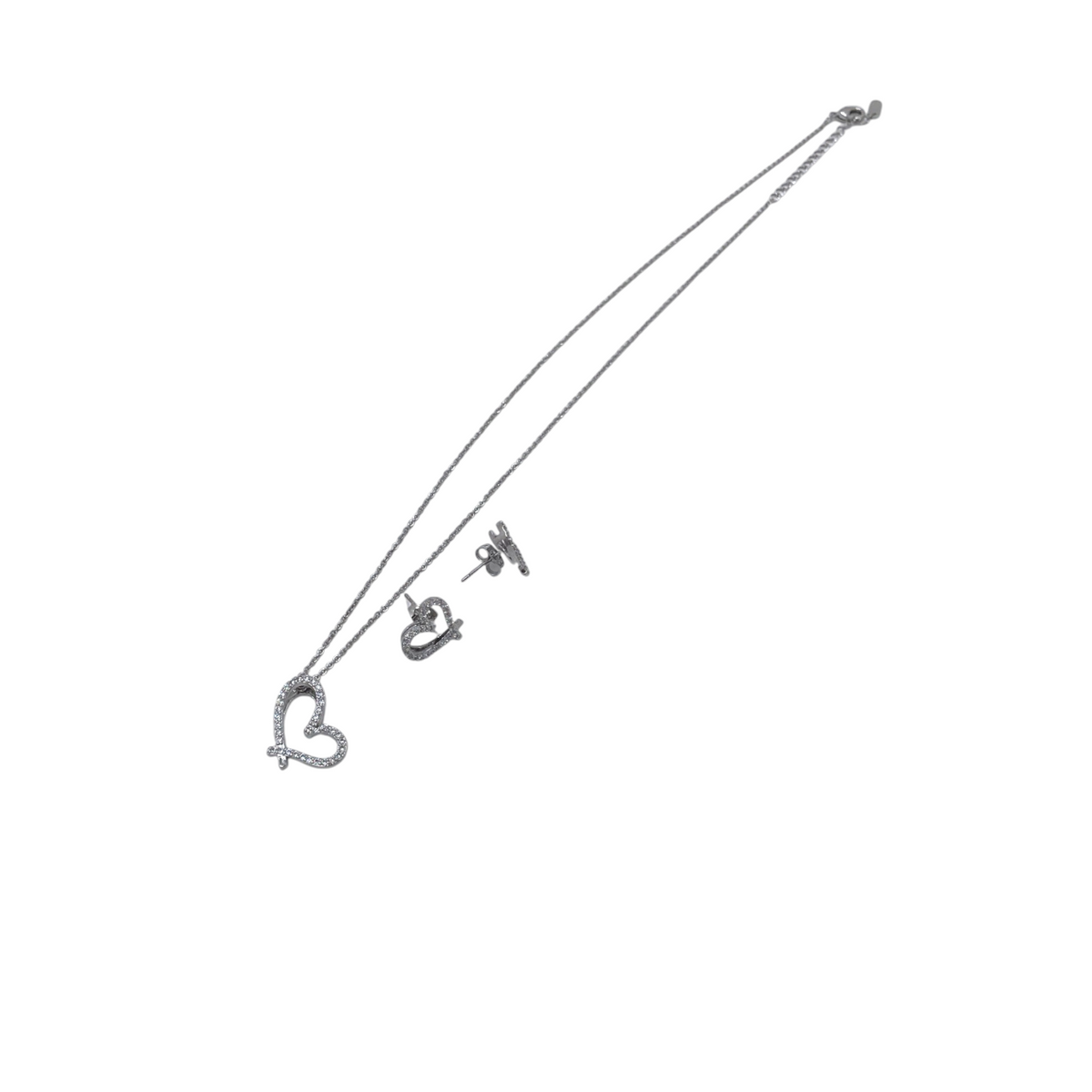 Set de Joyería Premium | Corazones con Zirconias | Atemporales en Acero Inoxidable