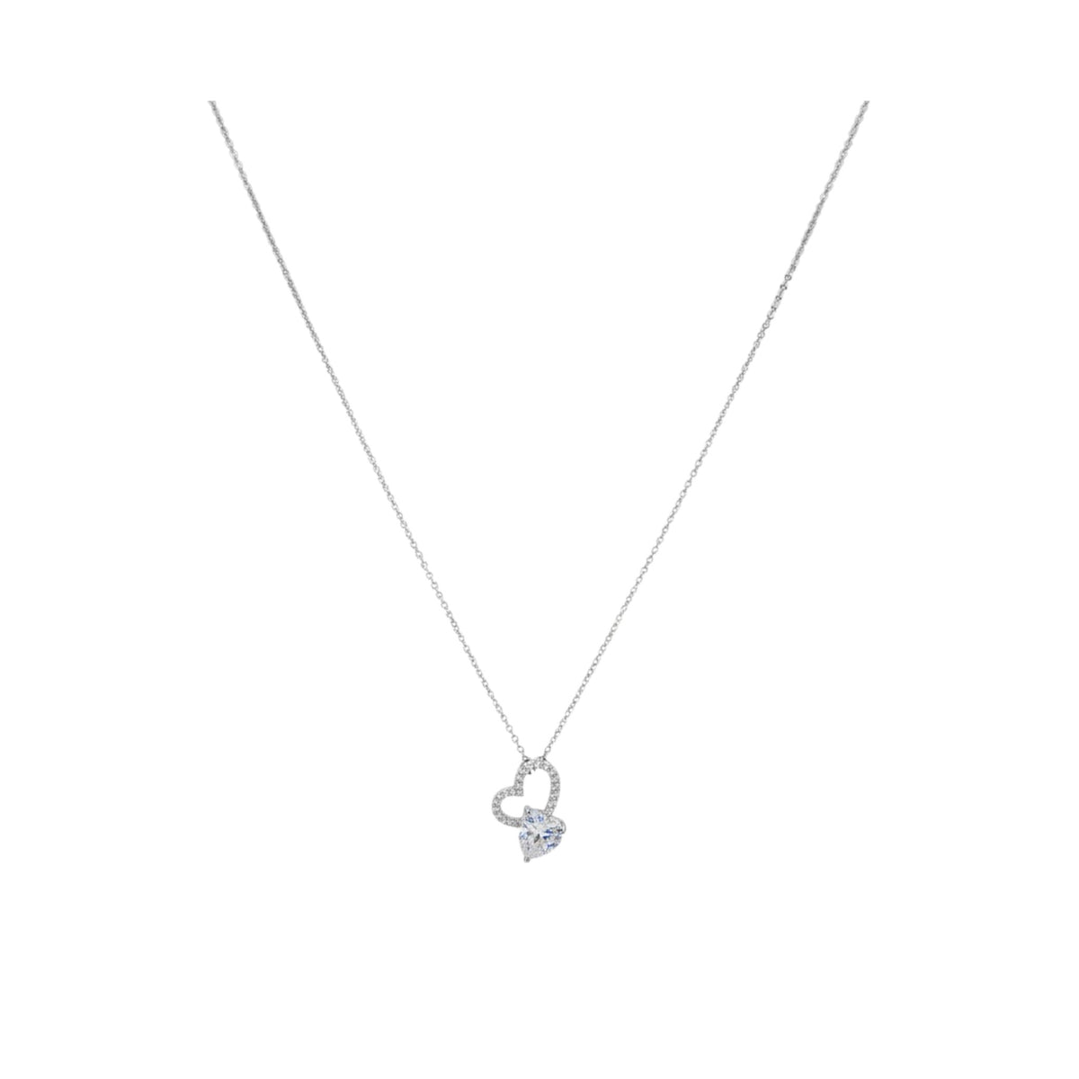 Set de Joyería Premium | Corazones con Zirconias | Brillante en Acero Inoxidable