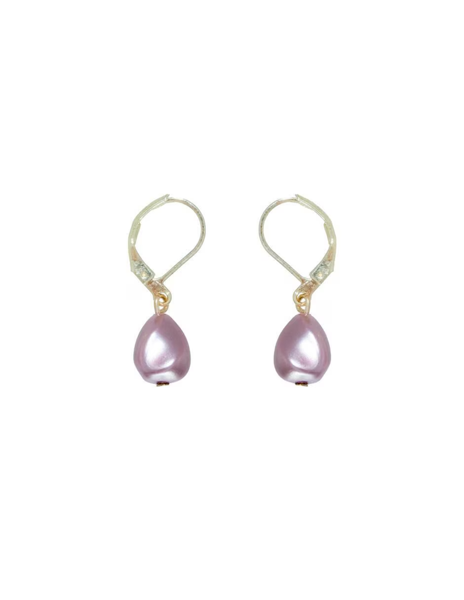 Juego Collar Aretes y Pulsera | Perlas Mallorca Piñon | Bicolor Rosa Lila 8MM