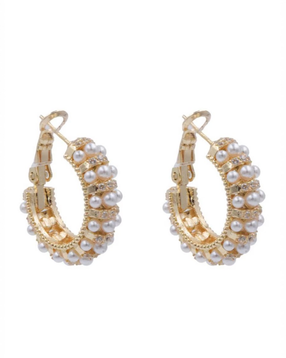 Arracadas de Perlas Mallorca | Zirconias con Pelas | Chapa de Oro