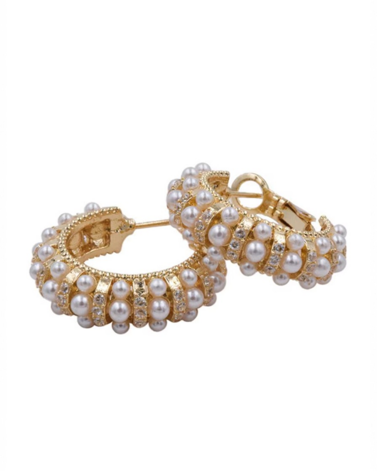 Arracadas de Perlas Mallorca | Zirconias con Pelas | Chapa de Oro