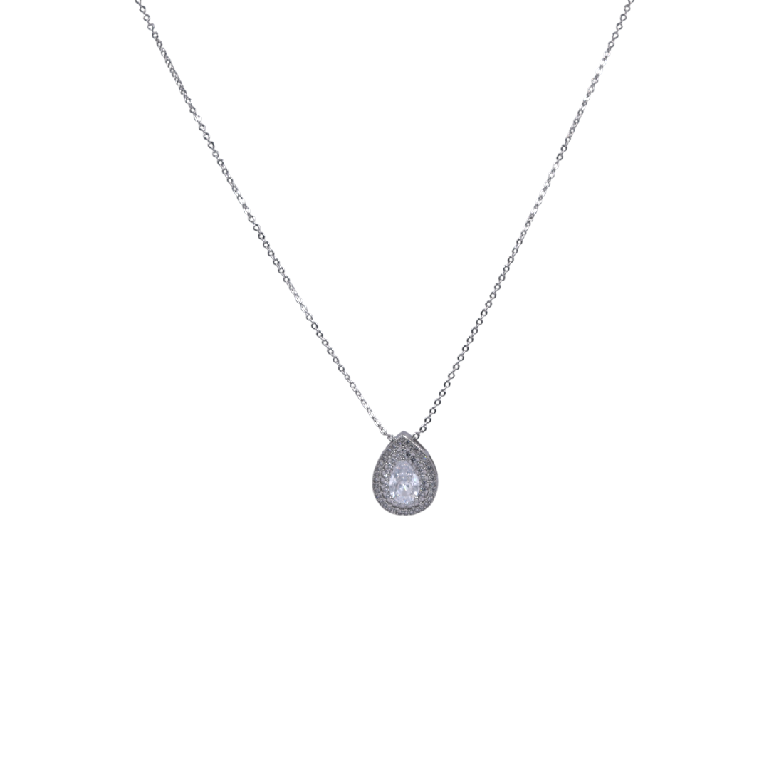 Collar con Dije Gota | Zirconia Brillante | Accesorio Fino