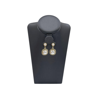 Aretes Perla Mallorca | En Chapa de Oro | Colgantes con Zirconias
