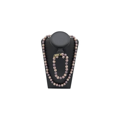 Juego Collar Aretes y Pulsera | Clásicas Perlas Mallorca  | Bicolor Rosa Lila 8MM