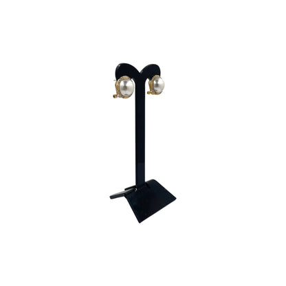Aretes Perla Mallorca Bijoux | Baño De Chapa De Oro | Ivory con Zirconias 17MM