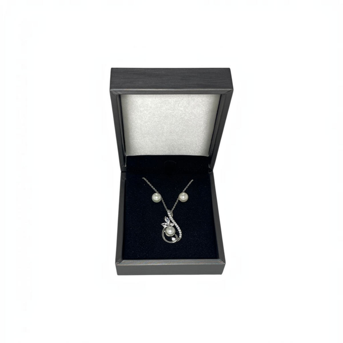 Set de Joyería | Perla y Zirconias | Joyería Elegante Acero inox.