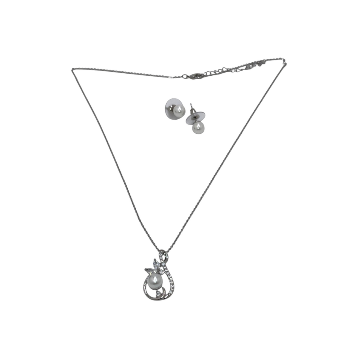 Set de Joyería | Perla y Zirconias | Joyería Elegante Acero inox.
