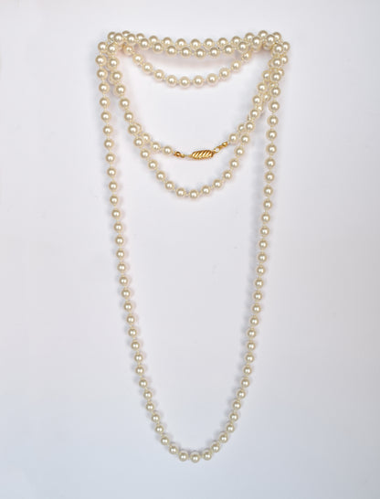 Collar Triple | de Perlas Mallorca | Blanco Clásico