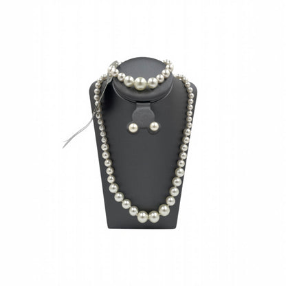 Juego Collar Aretes y Pulsera | Elegantes Perlas Mallorca  | Ibory Estilo Princesa