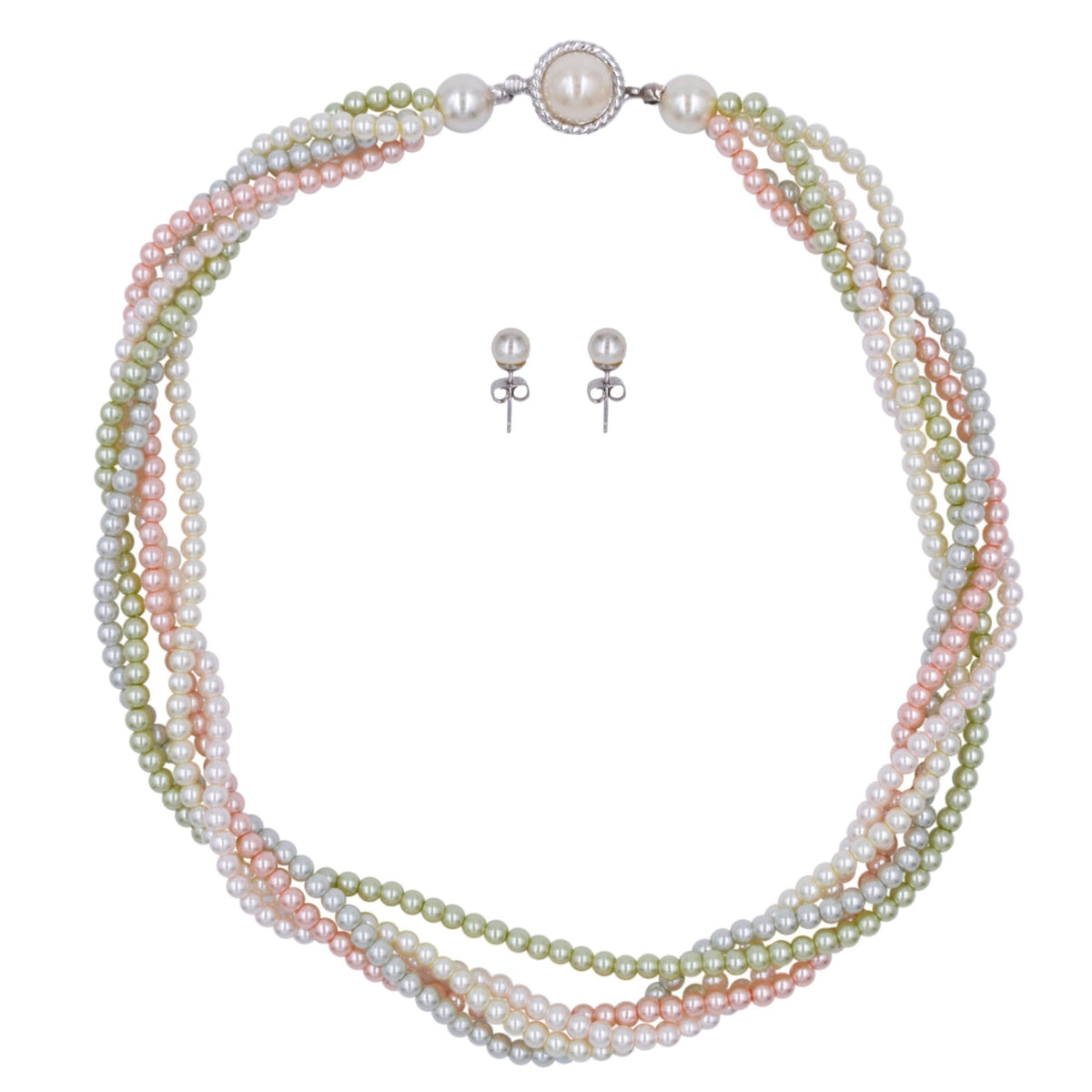 Juego Collar y Aretes | 5 En uno Colores Pastel