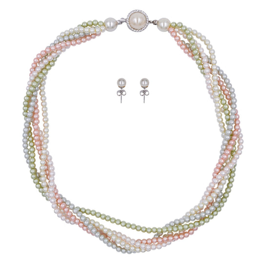 Juego Collar y Aretes | 5 En uno Colores Pastel