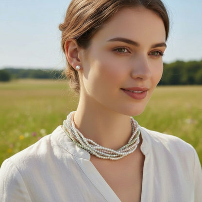 Juego Collar y Aretes | 5 En uno Colores Pastel
