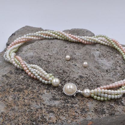 Juego Collar y Aretes | 5 En uno Colores Pastel