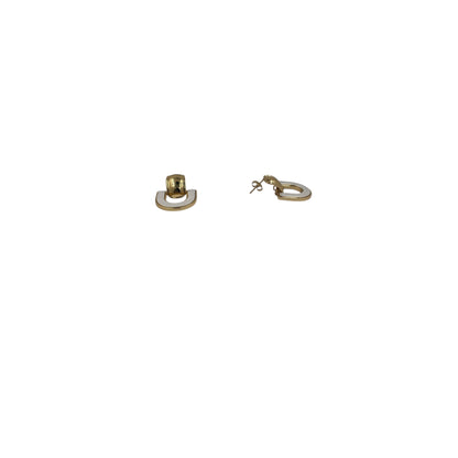 Aretes Colgantes Geométricos | Forma de U Bicolor 27 mm