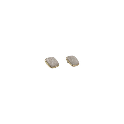 Aretes Cuadrados | Acabado Dorado Tipo Mármol | Elegante Premium 25mm