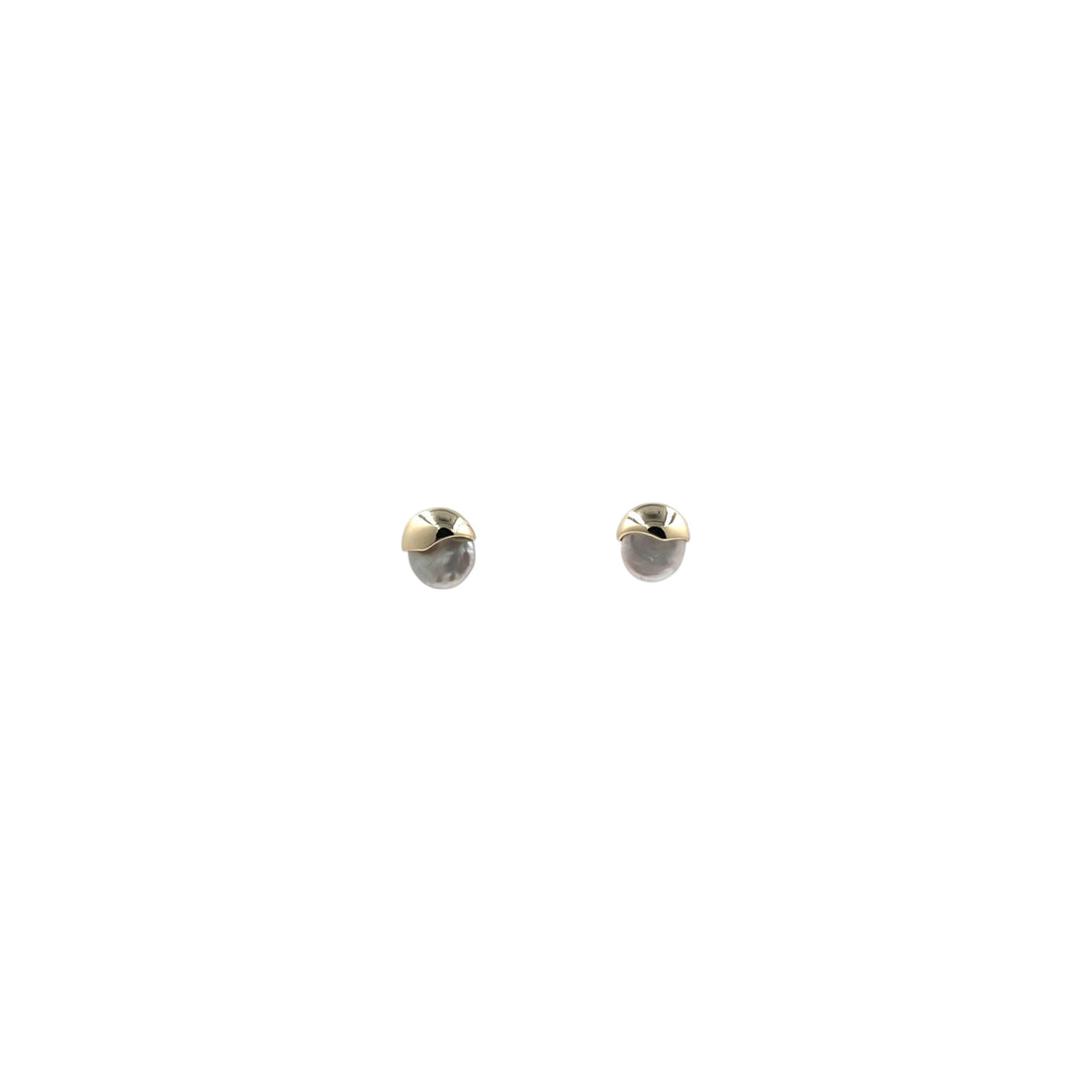 Aretes Orgánicos | Perla Mallorca Bijoux | Con chapa de Oro 14 MM