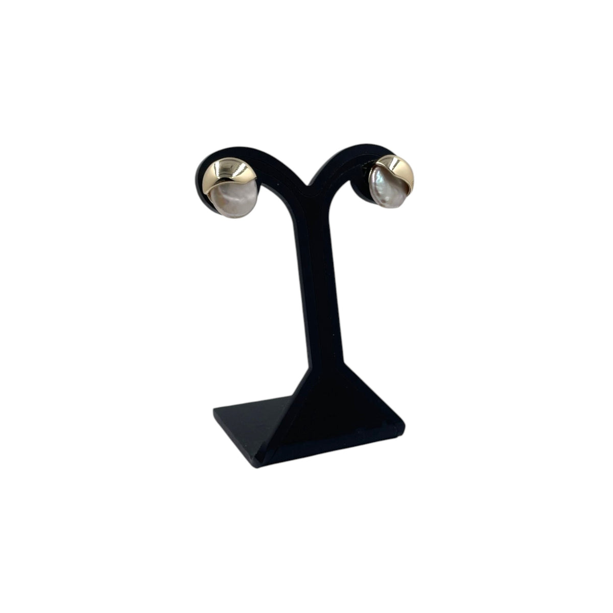 Aretes Orgánicos | Perla Mallorca Bijoux | Con chapa de Oro 14 MM