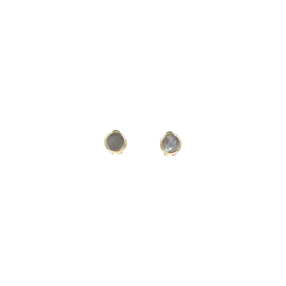 Aretes Planos Mallorca Bijoux | Redondos Estilo Botón  | Ivory 17 mm