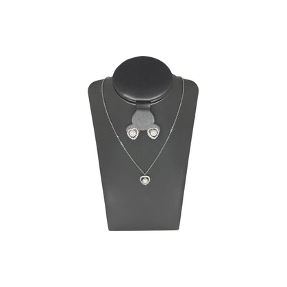 Set de Joyería Premium | Perla con Zirconias | Forma de Corazón