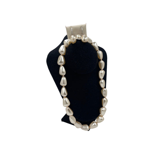 Set Collar y Aretes | Perlas Mallorca Bijoux | Estilo Barroco Ivory