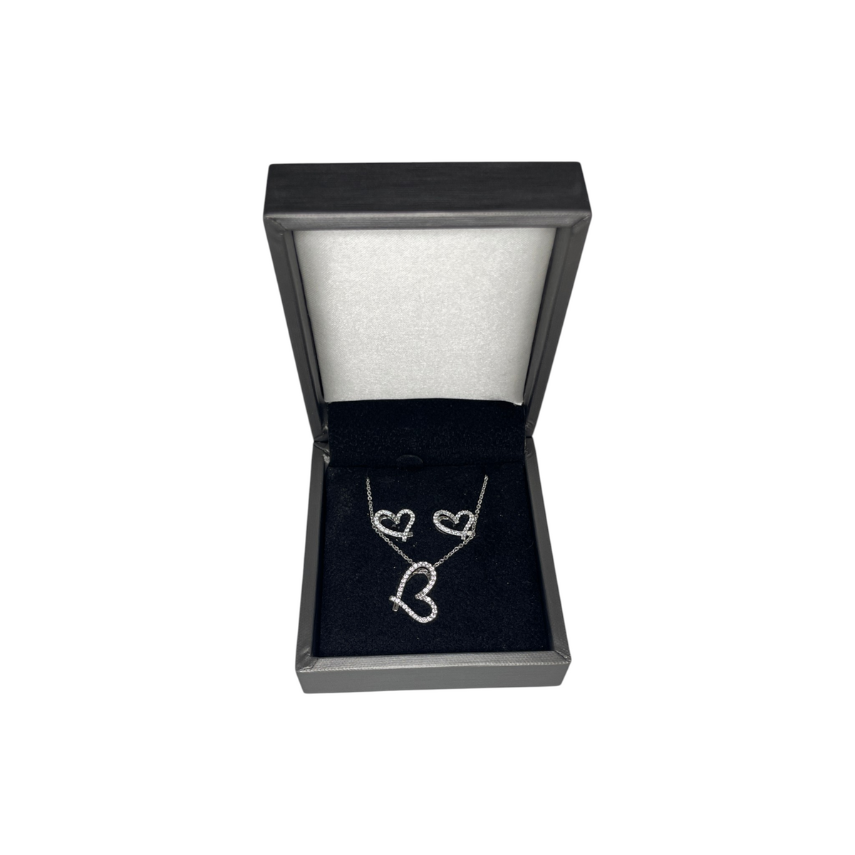 Set de Joyería Premium | Corazones con Zirconias | Atemporales en Acero Inoxidable