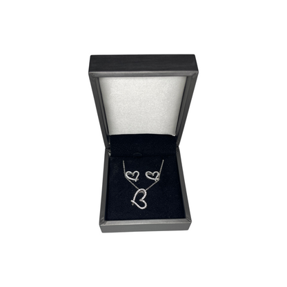 Set de Joyería Premium | Corazones con Zirconias | Atemporales en Acero Inoxidable