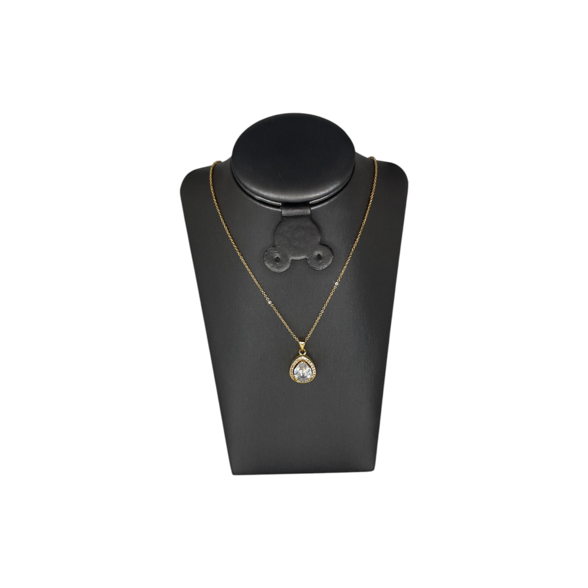 Set de Joyería Premium | Cristal con Zirconias | Estilo Gota en Chapa de Oro