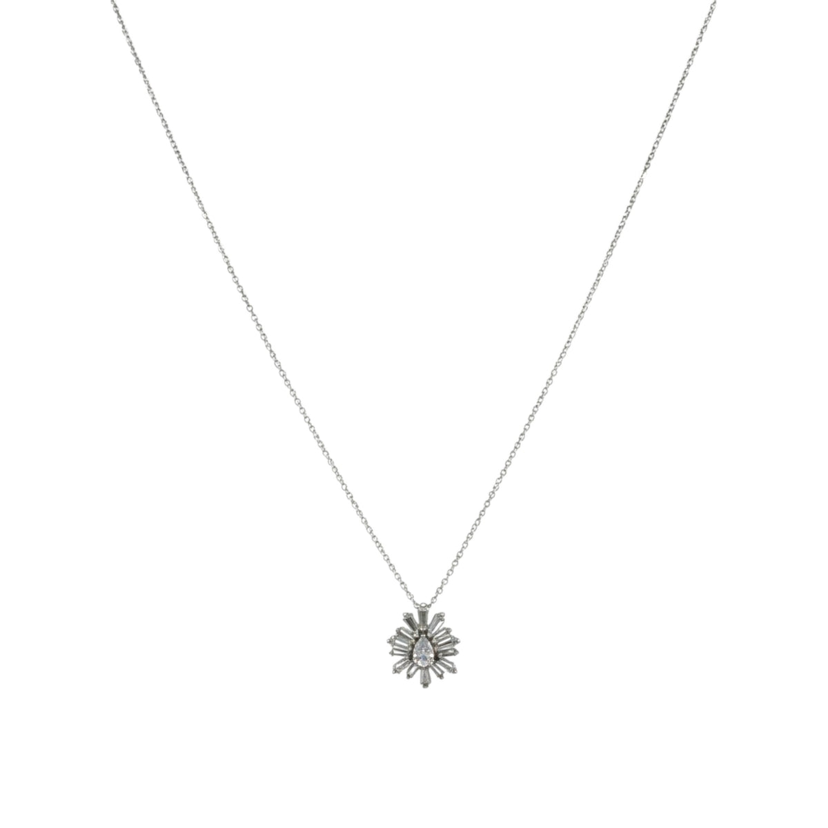 Set de Joyería Premium | Zirconia Blanca | Estilo Floral en Acero Inoxidable