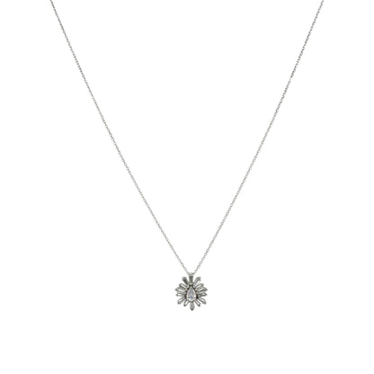 Set de Joyería Premium | Zirconia Blanca | Estilo Floral en Acero Inoxidable