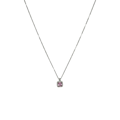 Set de Joyería Premium | Zirconia Rosa  | Estilo Geométrico en Acero Inoxidable