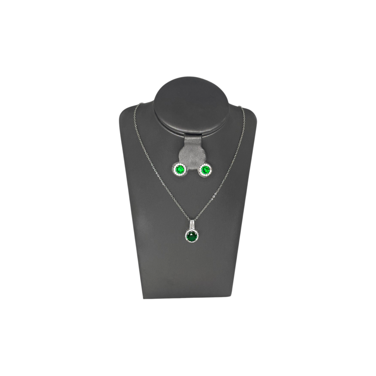 Set de Joyería Verde Esmeralda | Zirconia Premium Acero Inox.