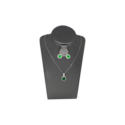 Set de Joyería Verde Esmeralda | Zirconia Premium Acero Inox.